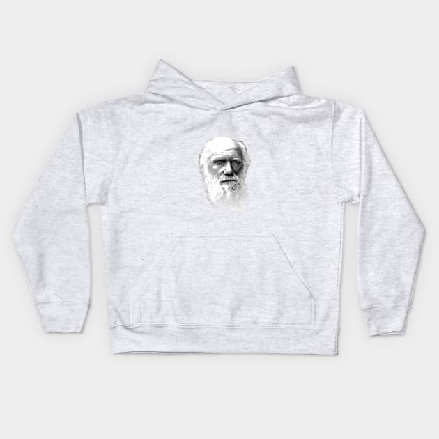 Charles Darwin Kids Hoodie by PlanetJoe